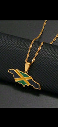 Jamaica flag necklace